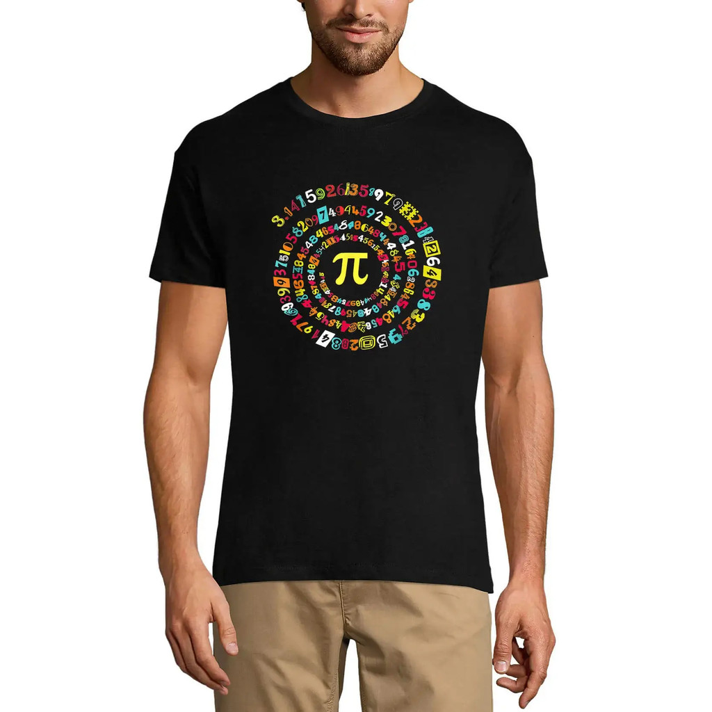 Mens Graphic T-Shirt Spiral Pi Symbol Geek - Spiral Pi Symbol Math Geek