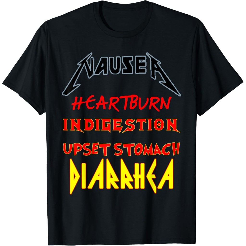 Gastric Comlarnets เสื้อยืดตลก Perfect Nausea Band Tees เสื้อยืด