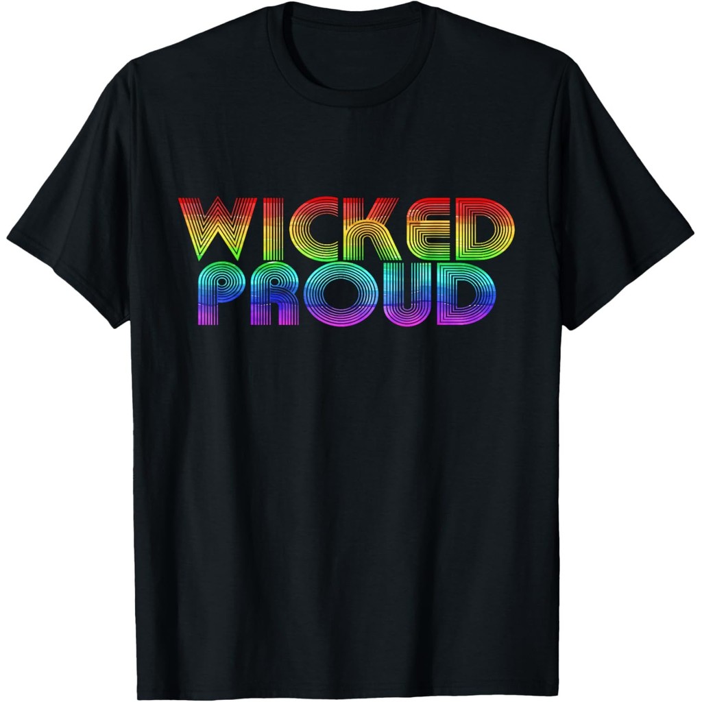 Wicked Proud Boston Gay Pride Rainbow Q Support T Shirt เสื้อยืด