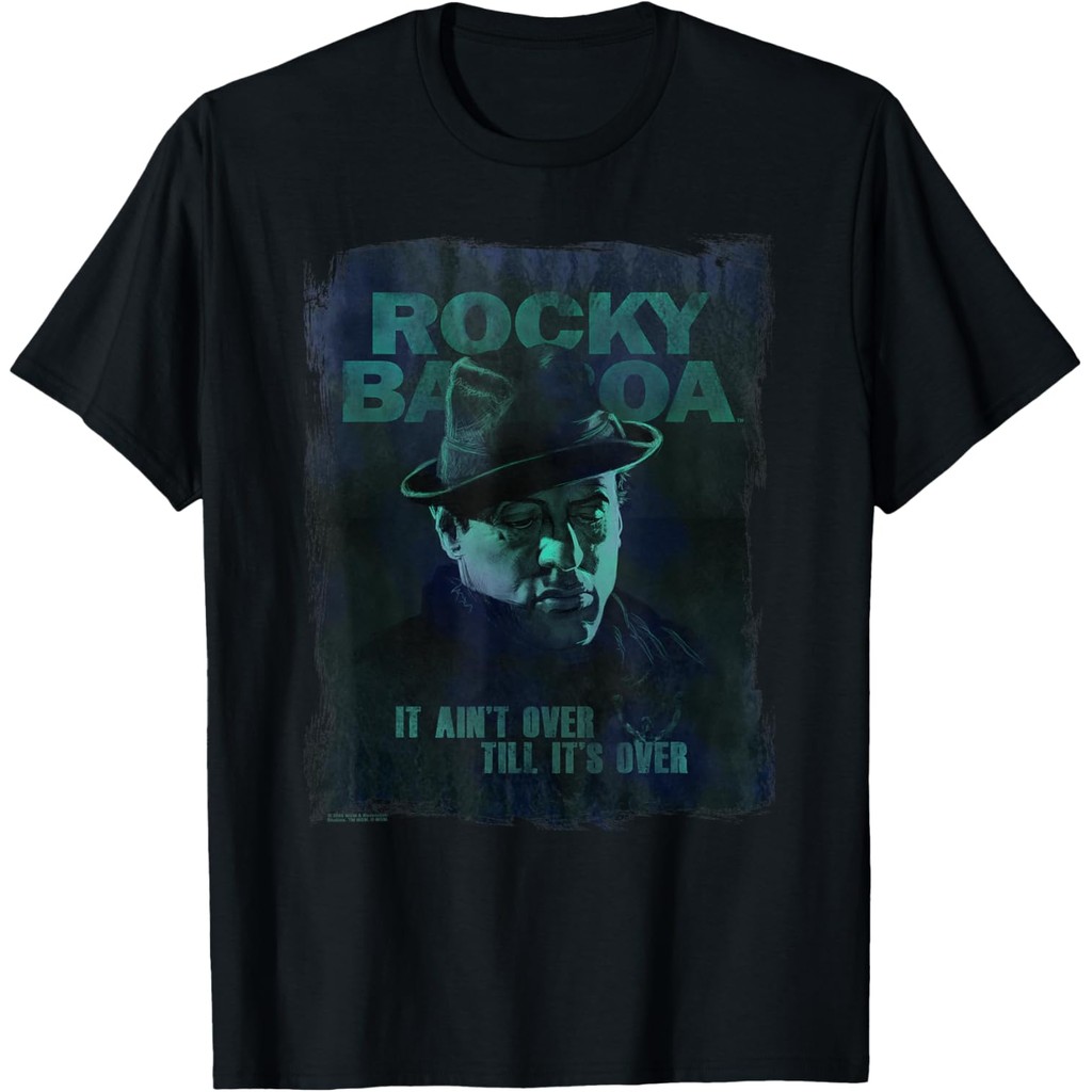 เสื้อยืดผ้าฝ้ายผู้ชาย Balboa It Aint Over Till Its Over เสื้อยืด 4XL , 5XL , 6XL