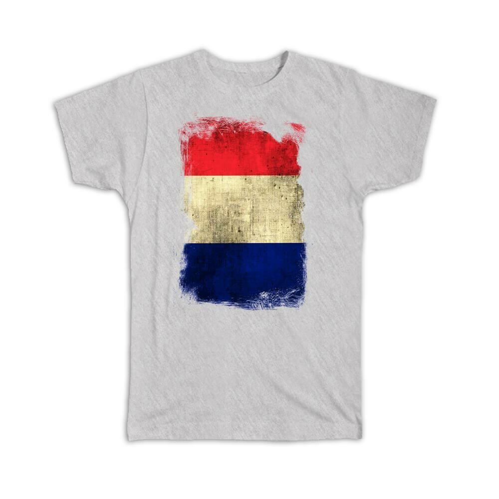 Gift T-Shirt : France Distressed Flag Vintage French Expat Country