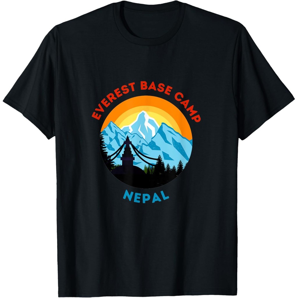 Mount Everest Base Camp เนปาลภูเขา Hiker Climb Himalayas เสื้อยืด Mans