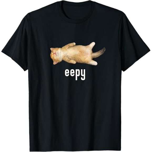 Eeepy Cat เสื้อยืด Silly Sleepy Cat Meme