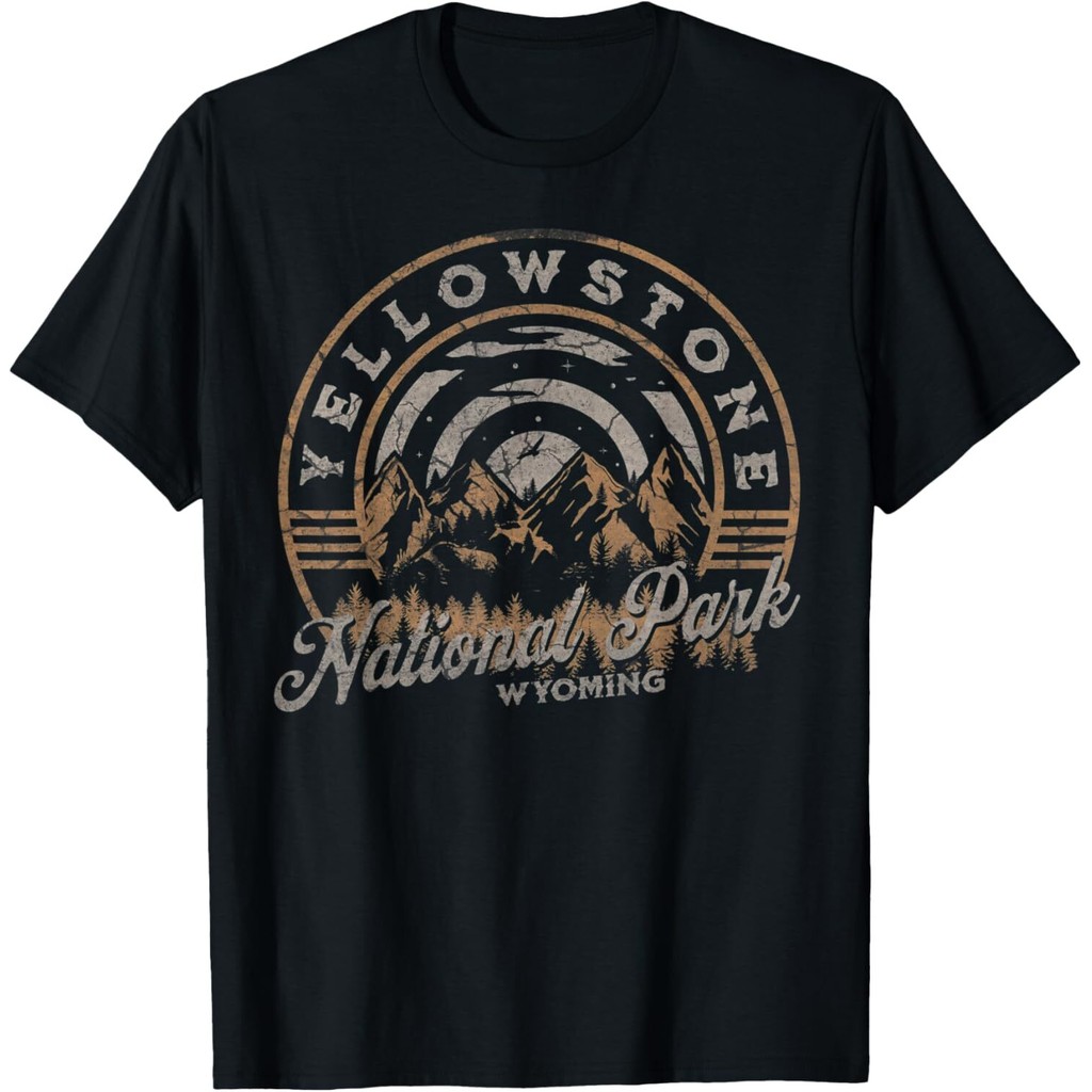 Yellowstone National Park Wyoming Nature Hiking Outdoors เสื้อยืด Mans