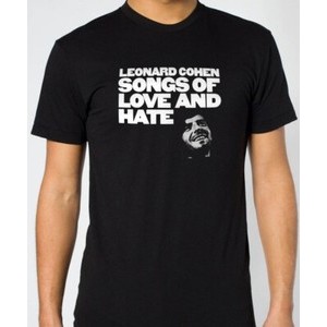 Leonard Cohen Songs Of Love And Hate เสื้อยืดทีคอโอศิลปะสร้างสรรค์อิสระใหม่