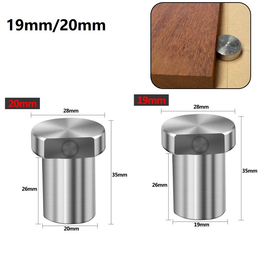 [SWHOME] สําหรับสแตนเลส Workbench Peg Brake Stops Clamp 19/20mm งานไม้ Limit Block [AUG]