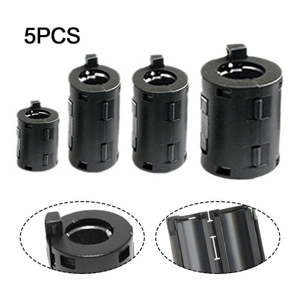 <FAIRLAND-TH> 5x ป้องกันการรบกวน Snap สําหรับ Ferrite Cable Core Choke Clip EMC Demagnet Filter