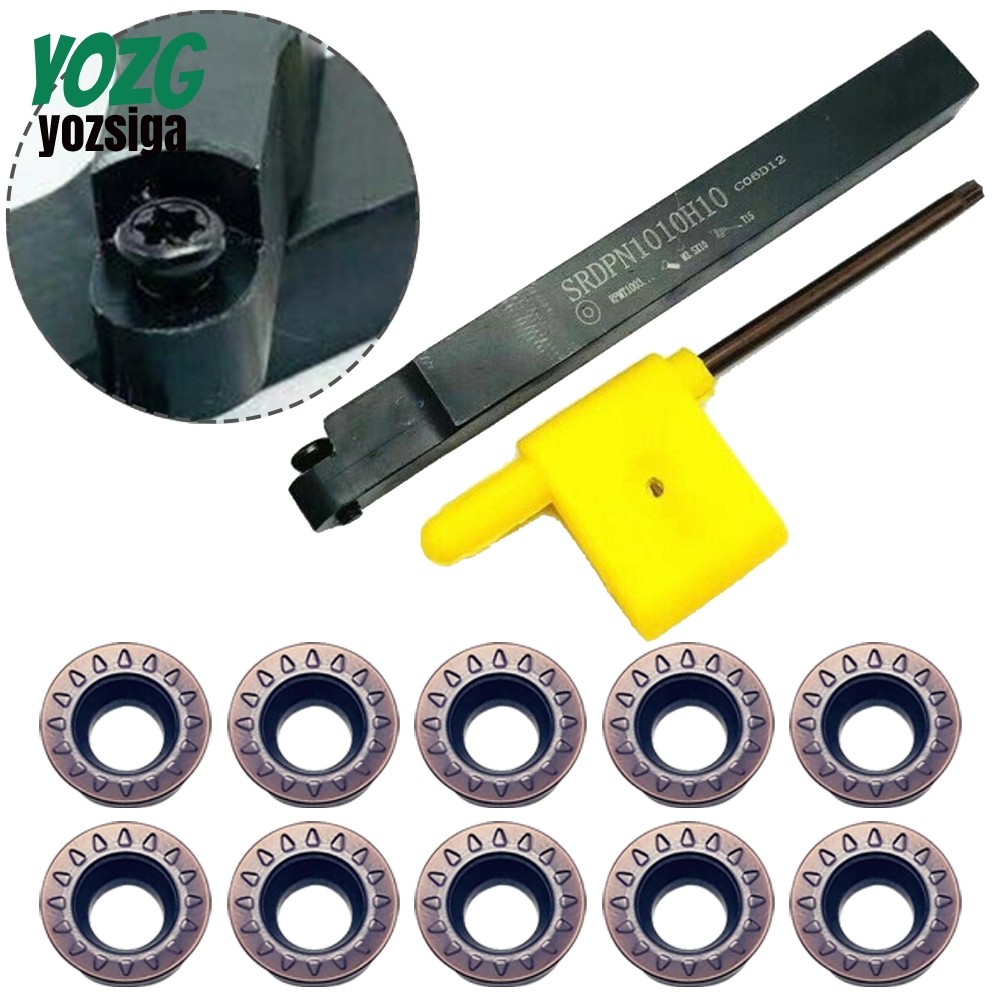 1 ชิ้น SRDPN1010H10 ผู้ถือเครื่องมือกลึง SRDCN + 10 ชิ้น RPMT10T3MO เครื่องมือเปลี่ยน