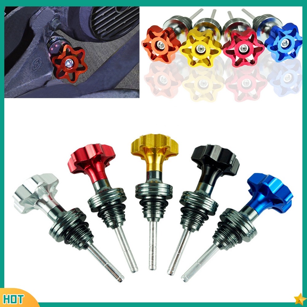 [มาถึงในวันถัดไป] jelly Scooter Motorcycle Engine Oil Dipstick Cap Engine Crankcase Oil Level Gauge