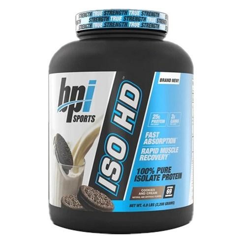 BPI Sports ISO HD Pure Isolate Protein Cookies and Cream 2.208kg 1
