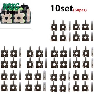 10ชุด(60ชิ้น) แผ่นแถบสายเหล็กชุบนิกเกิลสําหรับแบตเตอรี่แพ็คจุดเชื่อม