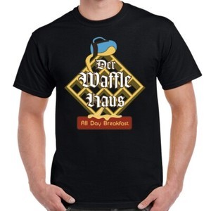 เสื้อยืดผู้ชาย Der Waffle Haus สไตล์ใหม่สำหรับฤดูร้อน ออกแบบ streetwear แบบ O-neck