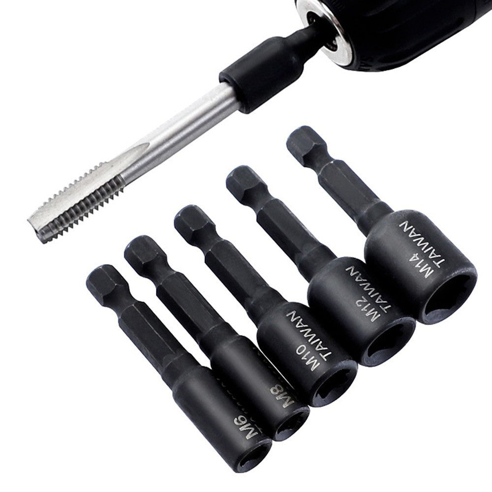 [HTM]M6-สําหรับ M14 Firmer Screw Tap Socket Adapter Holder Extension Bar 1/4 นิ้ว Hex Shank