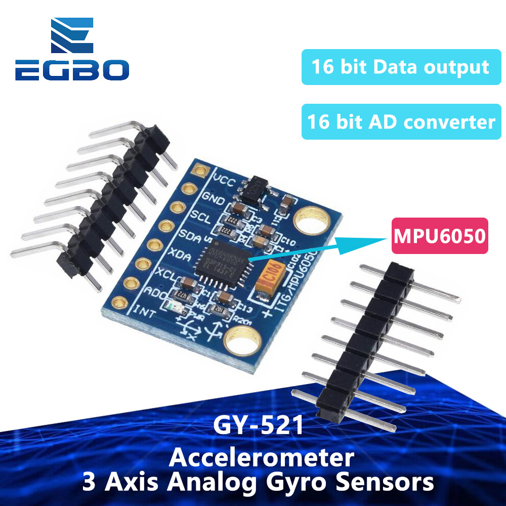 1PCS EGBO GY-521 GY521 MPU 6050 MPU6050 MPU 6050 โมดูล 3 แกน Analog Gyro Sensor + Accelerometer สําห