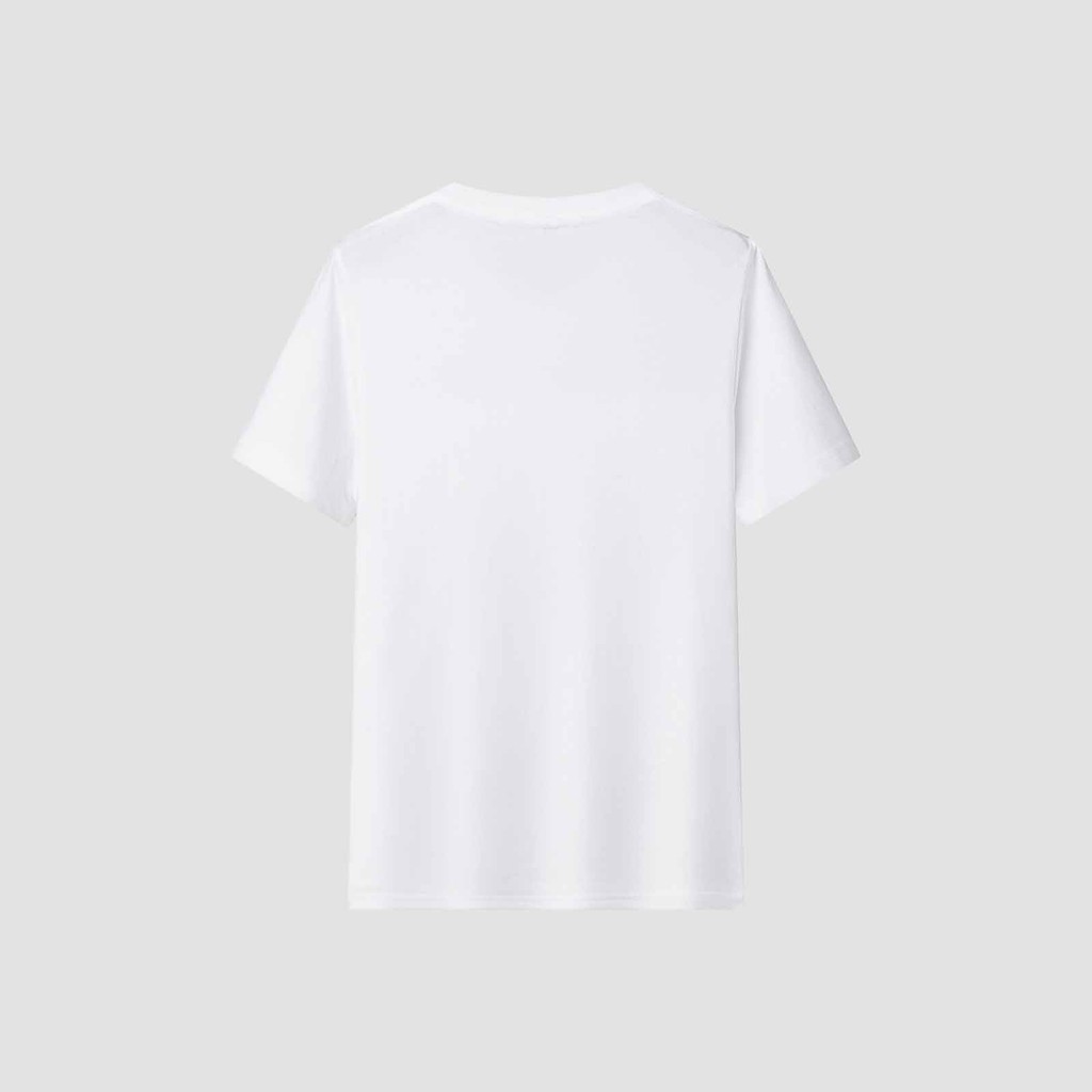 [OLO] ฤดูร้อนผู้หญิงบางรอบคอหลวมสบายๆแขนสั้นเสื้อยืด