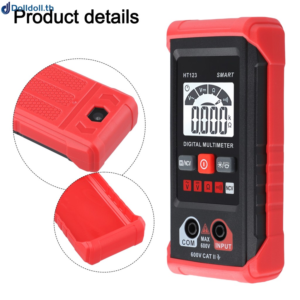<DOLLDOLL> HT123 มัลติมิเตอร์แบบดิจิตอลสูงสําหรับมัลติมิเตอร์ขนาดเล็กที่มีความแม่นยําอัจฉริยะ