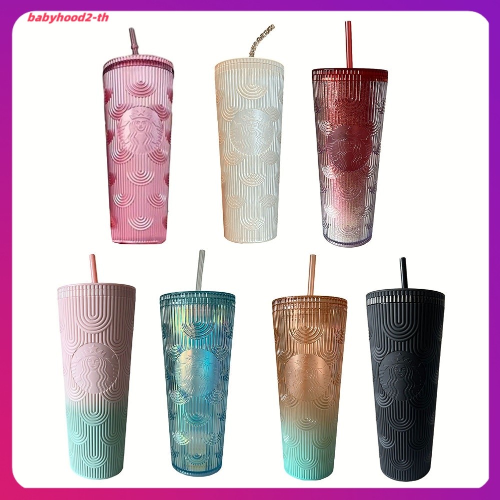 [จัดส่งรวดเร็ว] สําหรับStarbucks Cup Siren Mermaid Goddessสําหรับถ้วยฟางความจุขนาดใหญ่ออโรร่า 700ml