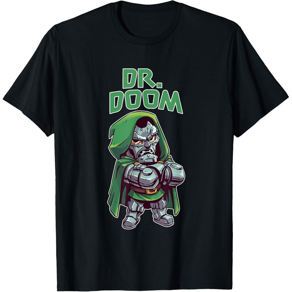 เสื้อยืดผ้าฝ้ายคุณภาพสูง แขนสั้น สำหรับแฟนเกม Dr. Doom