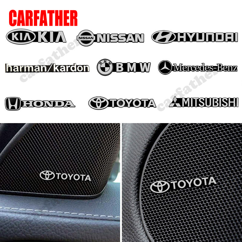 สติกเกอร์ตราสัญลักษณ์ Hi-Fi สําหรับติดลําโพงรถยนต์ 1 ชิ้น Car Speaker Sticker สําหรับตกแต่งลําโพงรถยนต์
