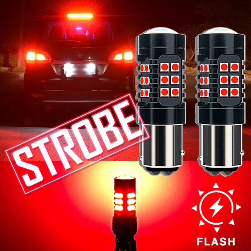 COOCOB, 1157 LED Strobe กระพริบ 3 ครั้งหยุดหลอดไฟหางไฟกระพริบไฟเลี้ยวโคมไฟ