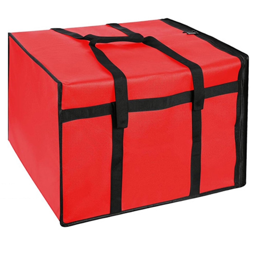 SWTDRM HotFlated Pizza Delivery Bag Food Bag Insulated Grocery Bag Black And Red