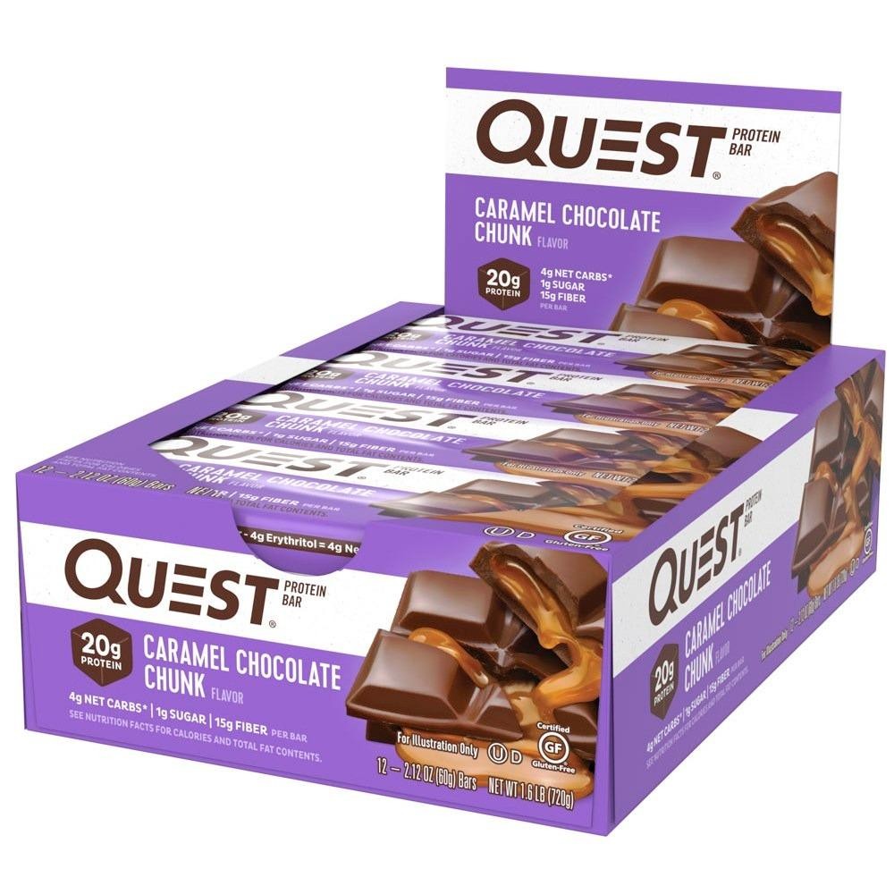 Quest Nutrition Protein Bar 60g ช็อกโกแลตคาราเมล Chunk 12 Count