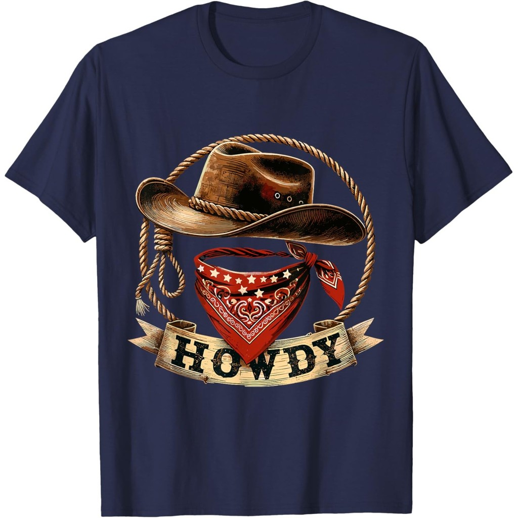 เสื้อยืด Howdy Western Cowhat Rodeo