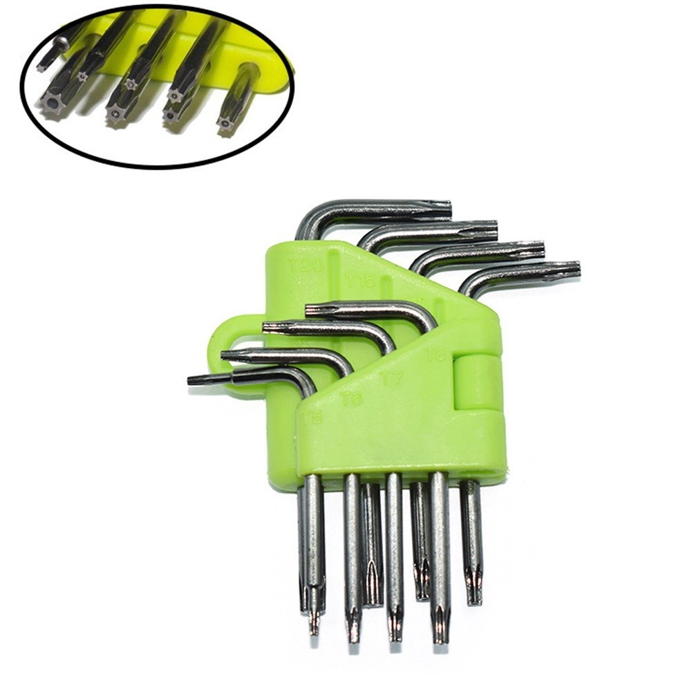 THA8PCS Hex Torx ประแจชุด L-Type ไขควง Hex Key T5 T7 T8 T9 T10 T15 T20