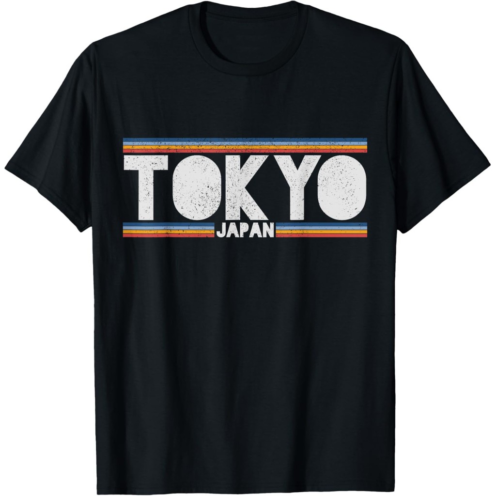 เสื้อยืดผ้าฝ้ายผู้ชาย Tokyo เสื้อ Vintage Retro Japan Souvenr เสื้อยืด Vintage เสื้อยืด 4XL , 5XL , 