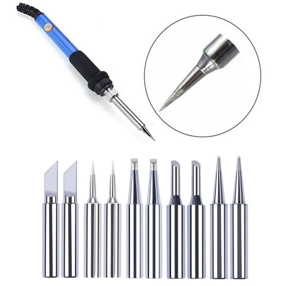 [SWHOME] เคล็ดลับหัวแร้ง 10 ชิ้น I+B+K+2.4D+3C หัวแร้ง หัวแร้ง ทองแดงบริสุทธิ์ [AUG]