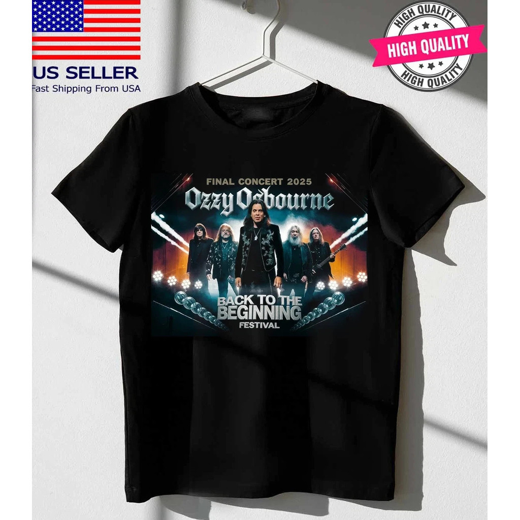 Ozzy Osbourne Black Sabbath Final Concert Shirt สีดํา xs-3xl