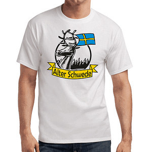 เสื้อยืด Old Swade Sweden Moose ข้อความสนุกๆ สำหรับของขวัญ
