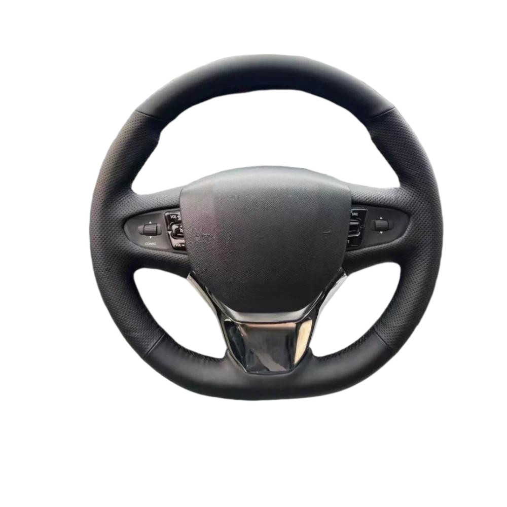 Hand-stitched หนังเทียมพวงมาลัยสําหรับ Citroen C1 C2 C3 C4 C5 C6 C4L Auto ภายในอุปกรณ์เสริม