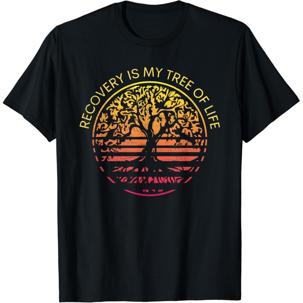 เสื้อยืดสำหรับทั้งผู้ชายและผู้หญิง Recovery Is My Tree Of Life Sober Living ของขวัญพิเศษ