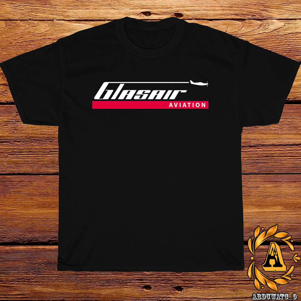 2025 Glasair Aviation Old Logo Black Grey White Navy Blue T-Shirt