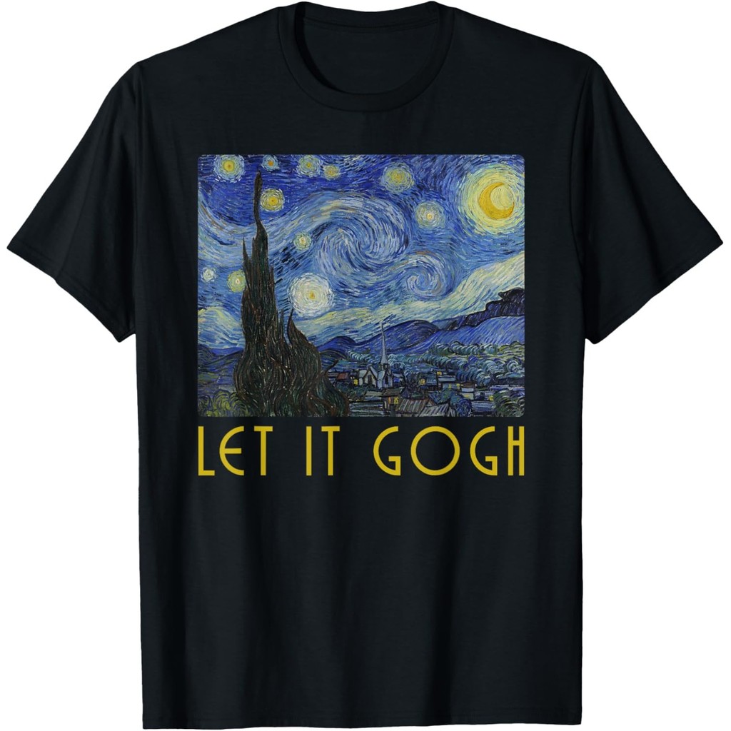 Vincent Van Gogh Let It Gogh Artist Humor Pun เสื้อยืด