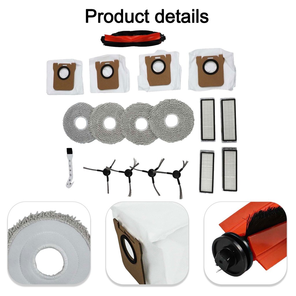 Filter Mop ผ้าถุงเก็บฝุ่นแปรงด้านข้างชุดสําหรับ X10 / X10+ / X20+ / X20 Pro X20 Max