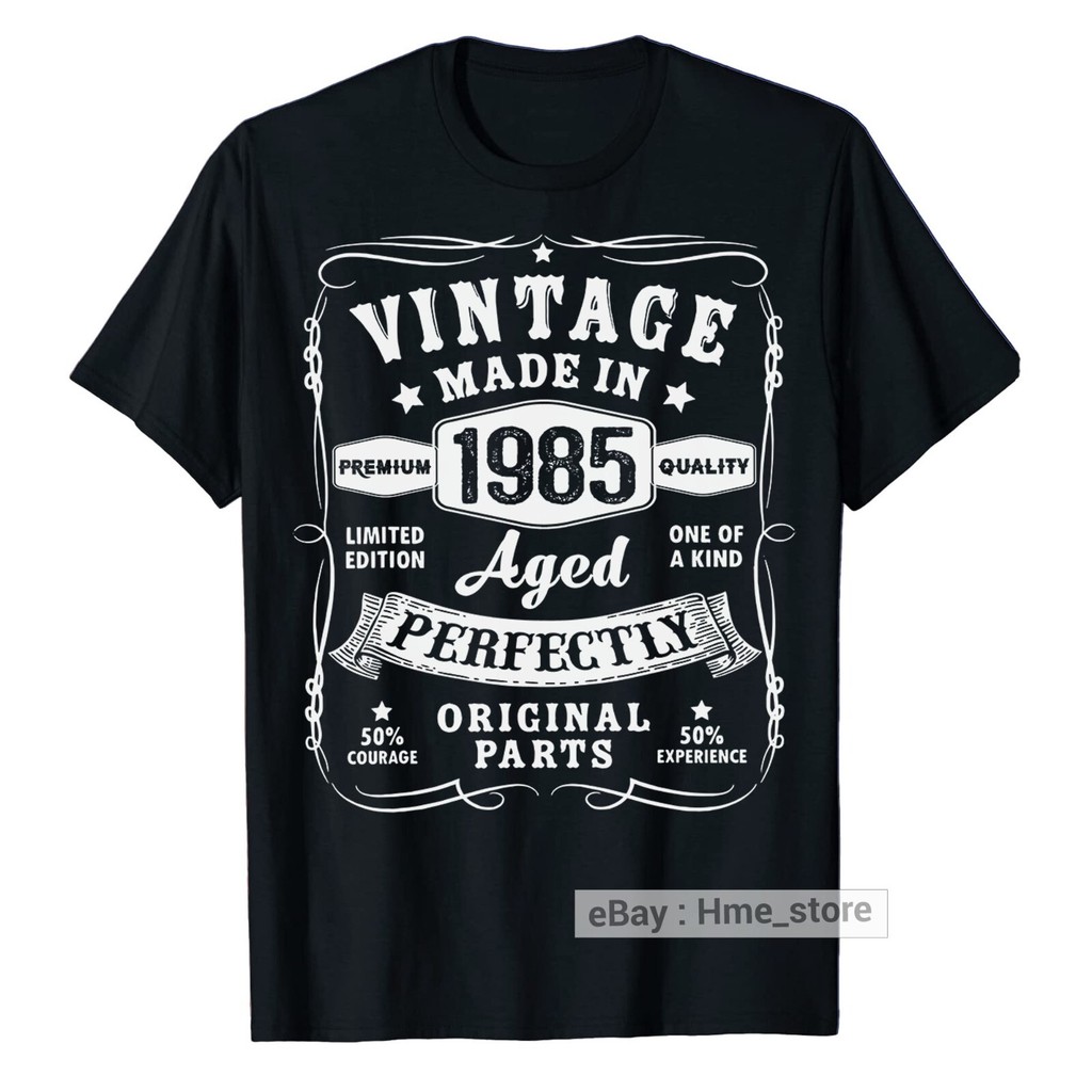 เสื้อยืดวินเทจ 40Th Birthday Born In 1985 40 Years Old Bday Tee Limited Edition