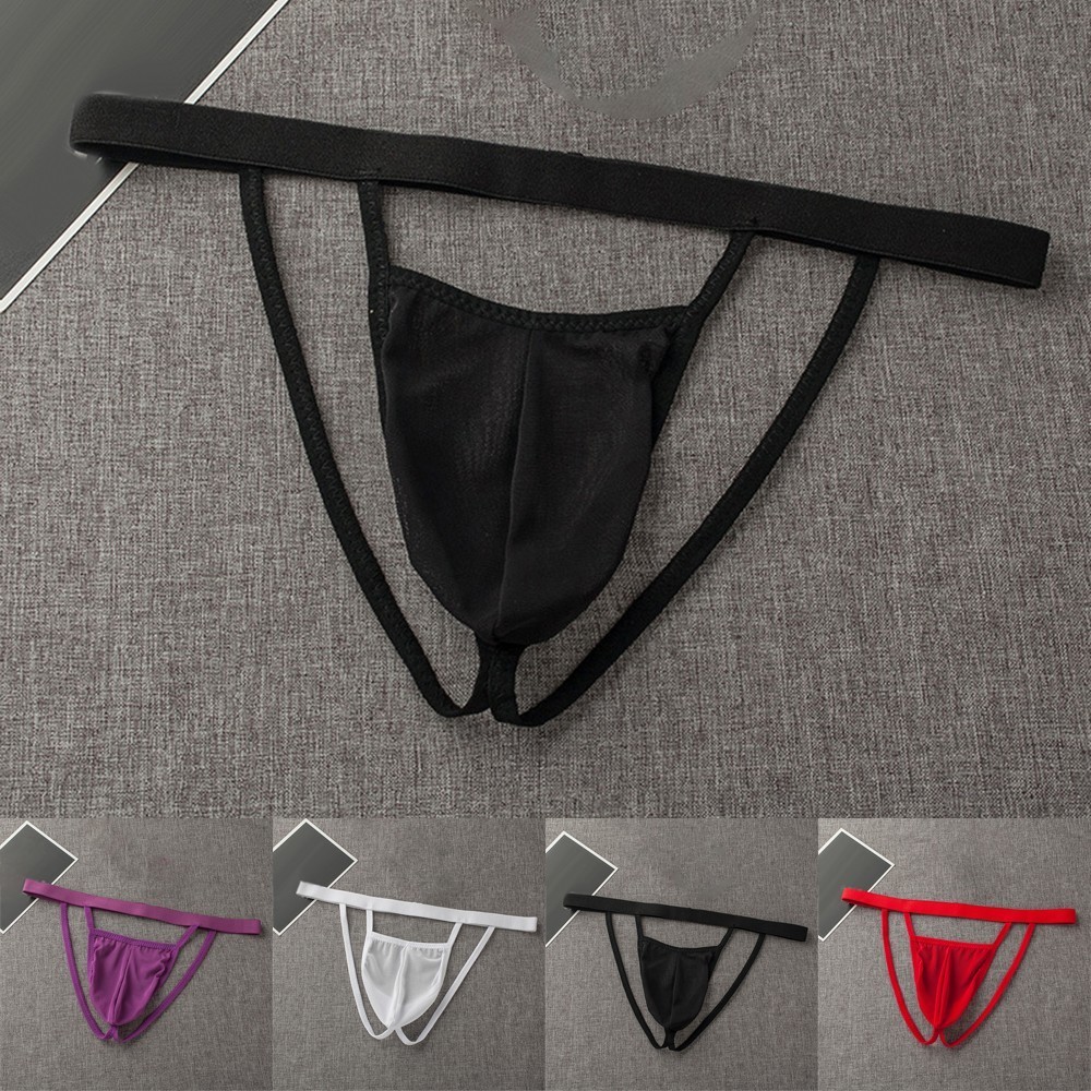 FARY Men's เซ็กซี่ตาข่ายระบายอากาศ Jockstrap แบบหลังเปิด ลายทอง