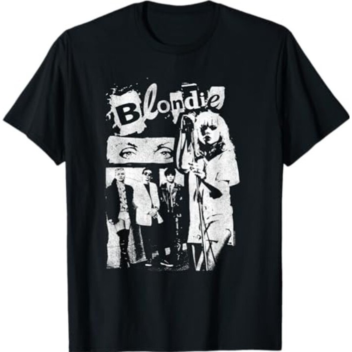 Blondie Punk Zine Collage Vintage Band เสื้อยืดผู้ชาย