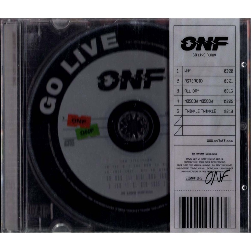 ONF – Go Live (อัลบั้มจิ๋ว 4 ปี พร้อมโฟโต้การ์ด 4 ใบ)