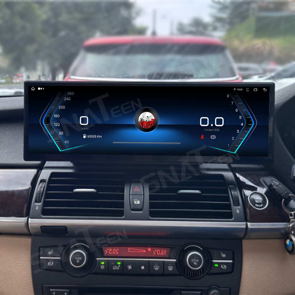 Android 13 Auto GPS Navigation Carplay สําหรับ BMW X5 X6 E70 E71 2007-2013 (ไดรฟ์ขวา) รถวิทยุสเตอริโ