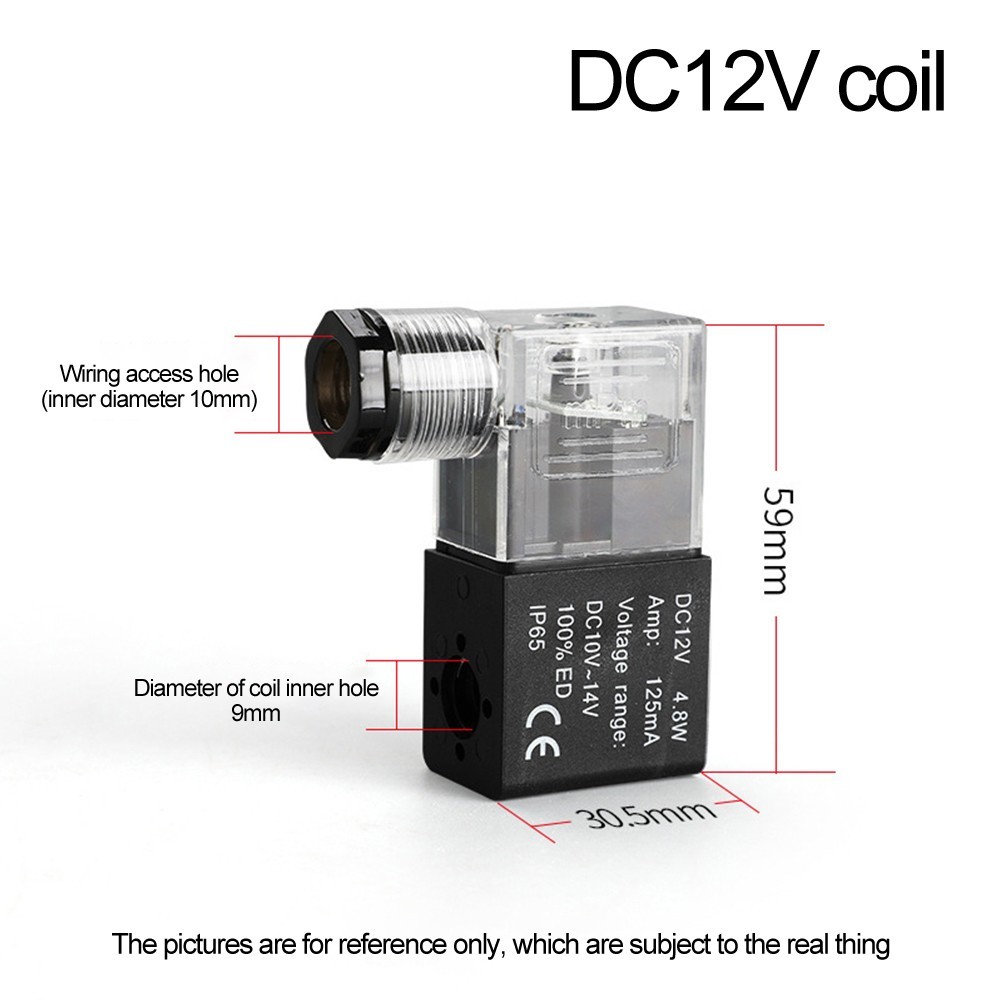 [SWHOME] โซลินอยด์วาล์วคอยล์ DC24V 12V AC220V 110V สําหรับ 4V210-08 3V110-06 4V220 4V230 [AUG]