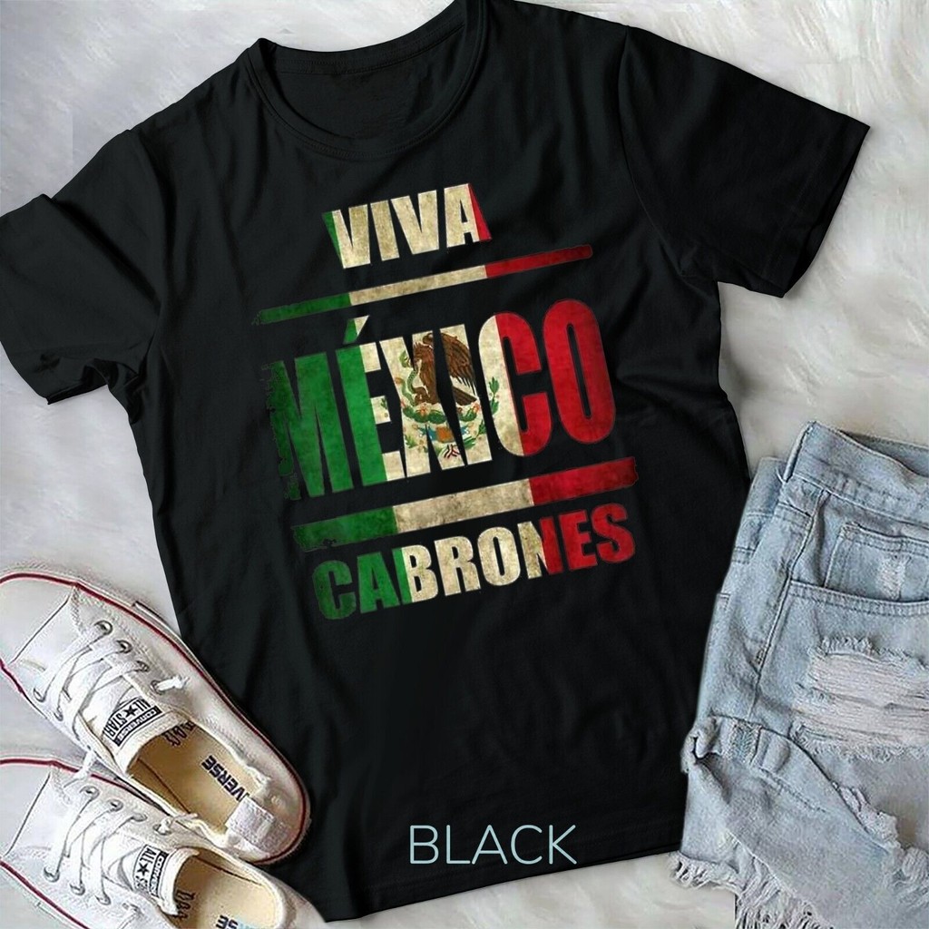เสื้อยืดผู้ใหญ่ Viva Mexico Cabrones และ Christmas Mexico