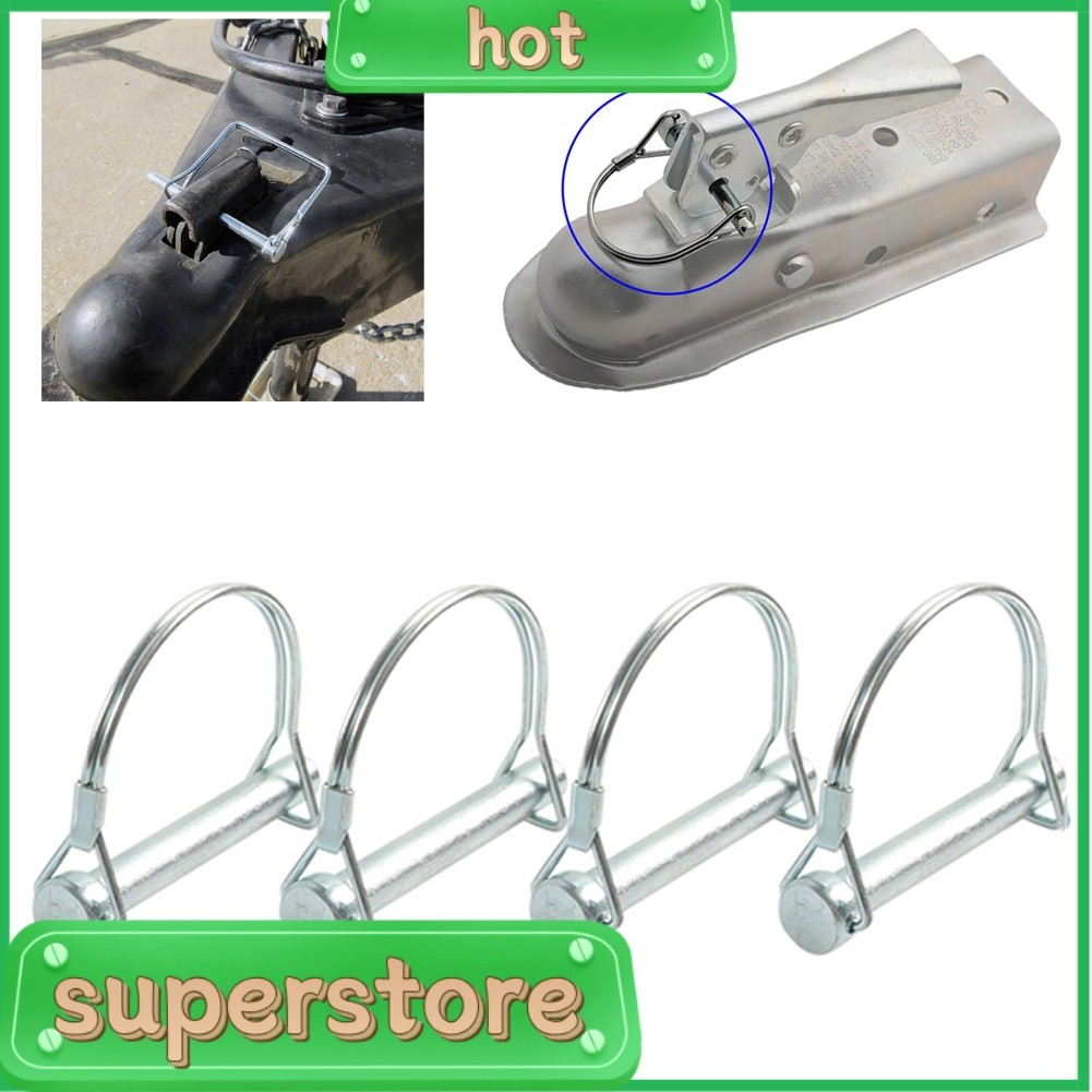 ซุปเปอร์| 4x M8*70 มม.Trailer Coupler Hitch Pin ล็อค D รูปร่าง Heavy Duty ลากจูงความปลอดภัยล็อค