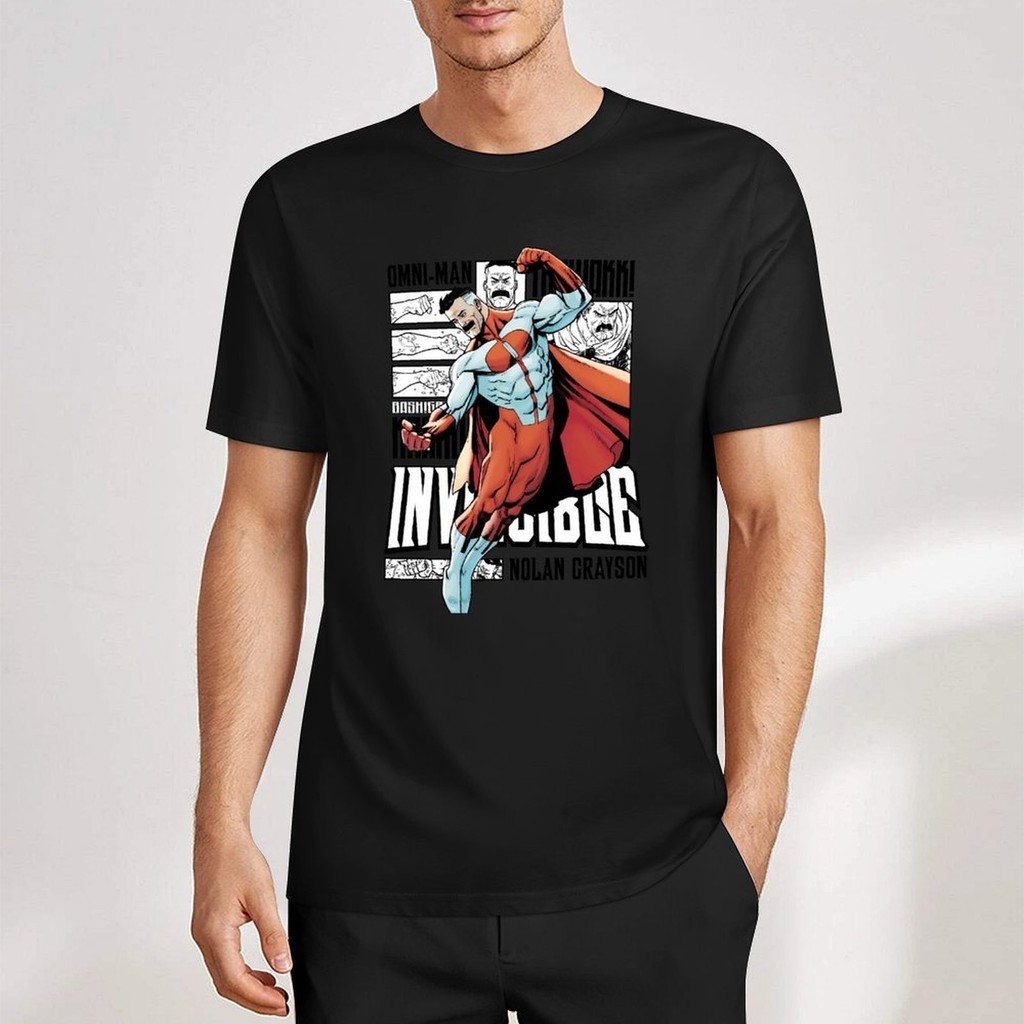 Invincible Round Neck Cotton 1 T-shirtThickened Korean Style y2k Casual Sexy xs-3xl