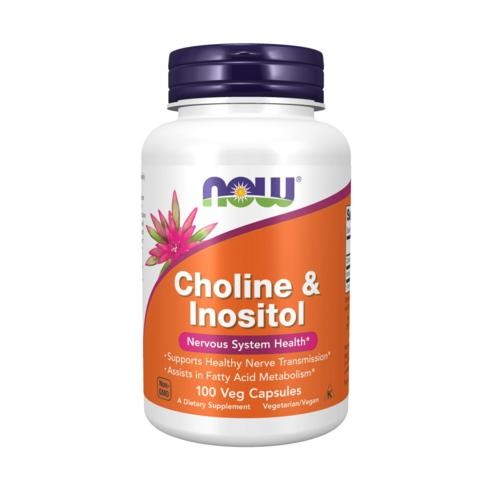 NOW Inositol Capsules Non-GMO, 500mg Veg Support – Foods & Liver 100 & Vegan, Brain Choline