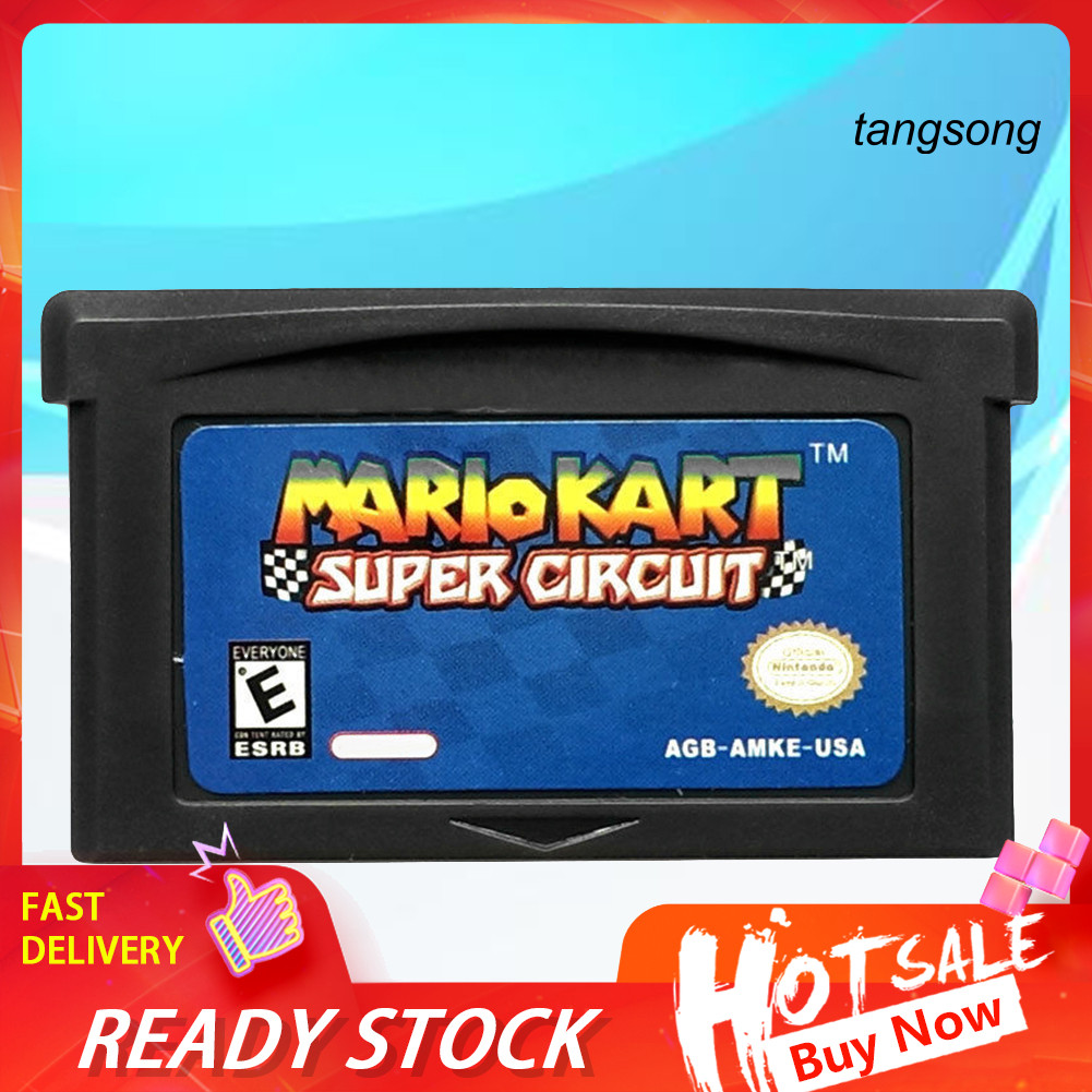 [TAN]การ์ดตลับหมึกวิดีโอเกม Mario Kart Super Circuit สําหรับ Nintendo GameBoy Advance