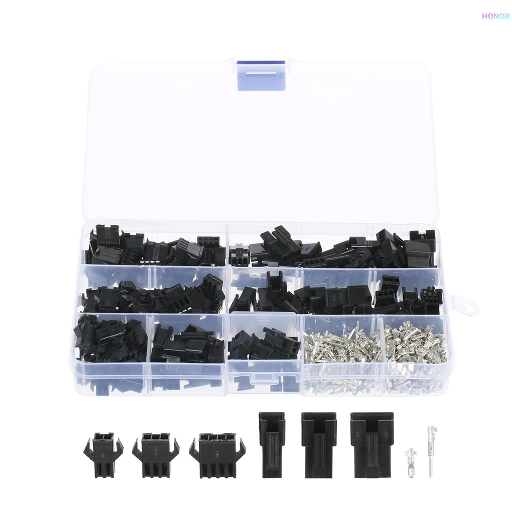 480 ชิ้น JST 2.54 มิลลิเมตร Pitch 2-Pin 3-Pin 4-Pin Connector Housing Assortment ชุดหญิงและชาย Dupon