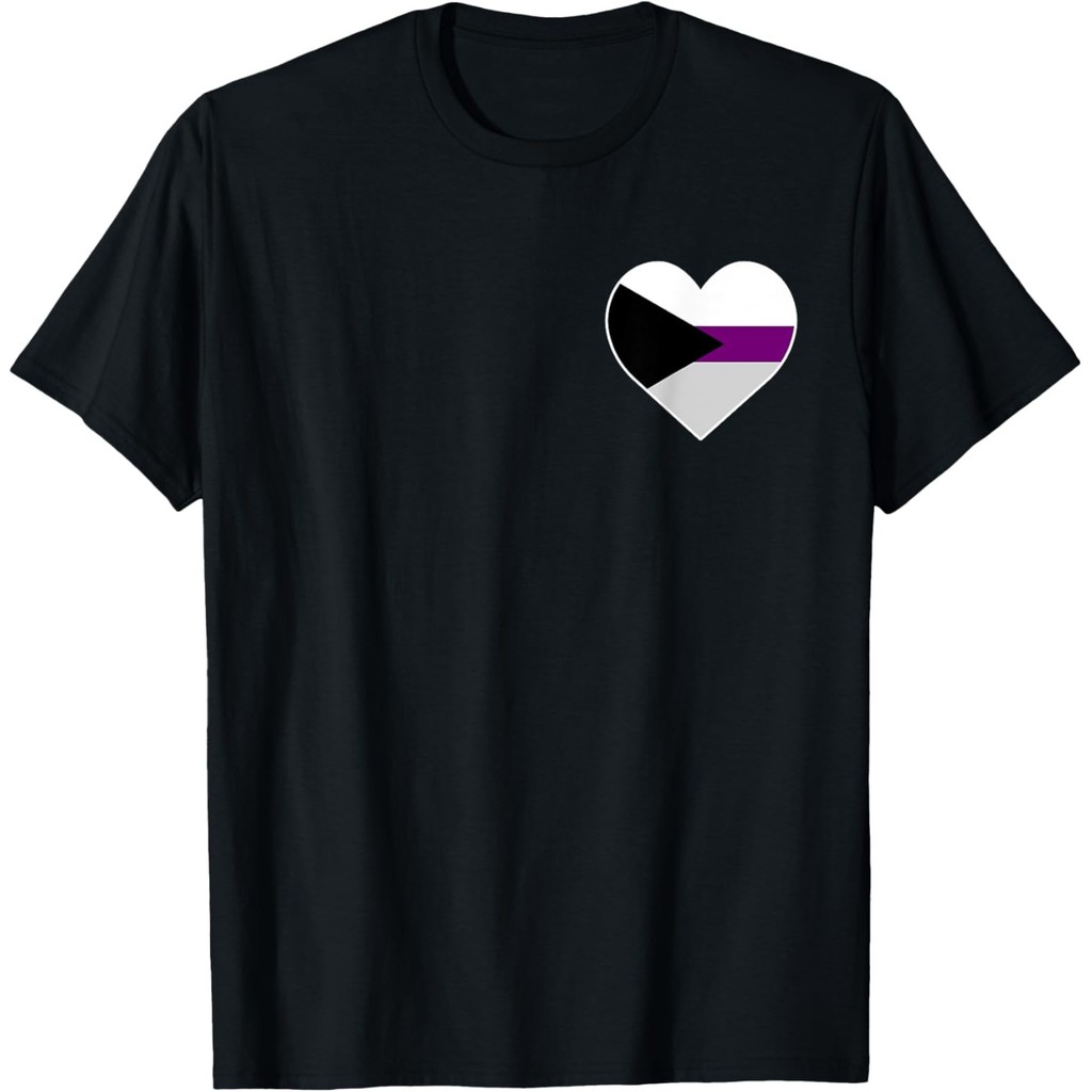 Demisexual Pride Flag Heart Demisexuality เสื้อยืดทางเพศ